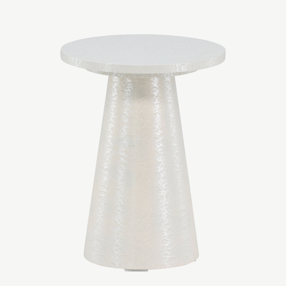 Läikiv valge ümmargune abilauake Lanzo (MDF, ø35×45 cm), 62042-888 – 6