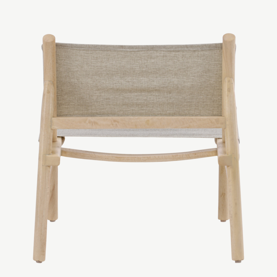 Looduslikust mangopuust ja halli polüesterkattega lounge-tugitool Millo, 62101-107 – 10