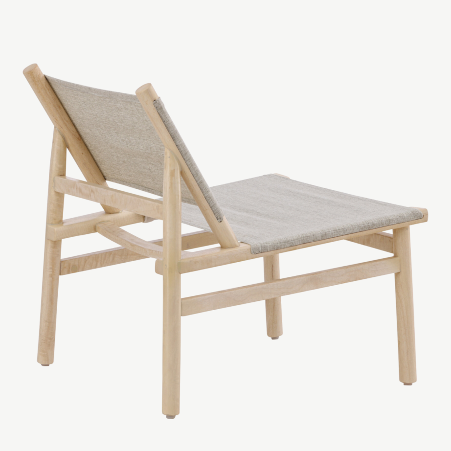 Looduslikust mangopuust ja halli polüesterkattega lounge-tugitool Millo, 62101-107 – 12