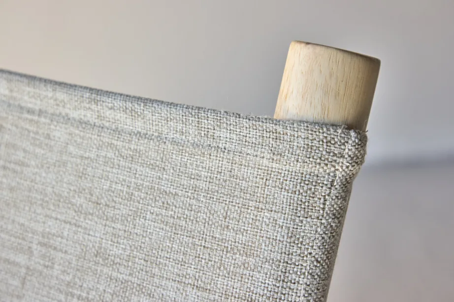 Looduslikust mangopuust ja halli polüesterkattega lounge-tugitool Millo, 62101-107 – 15