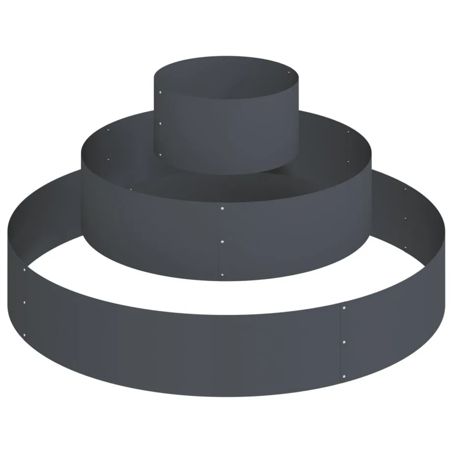 Metallist istutuspott Teras Ø 120 cm Dekoratiivsed detailid