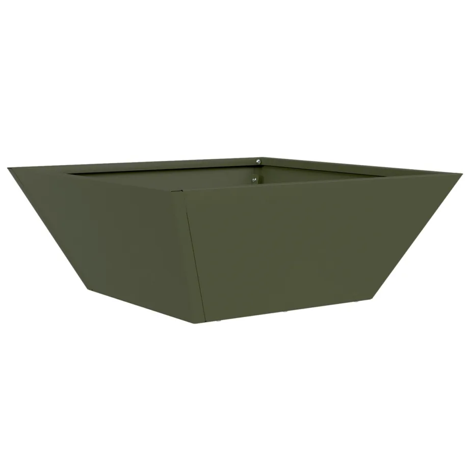 Metallist lillepott Oliivroheline Metall 40 x 40 x 15 cm
