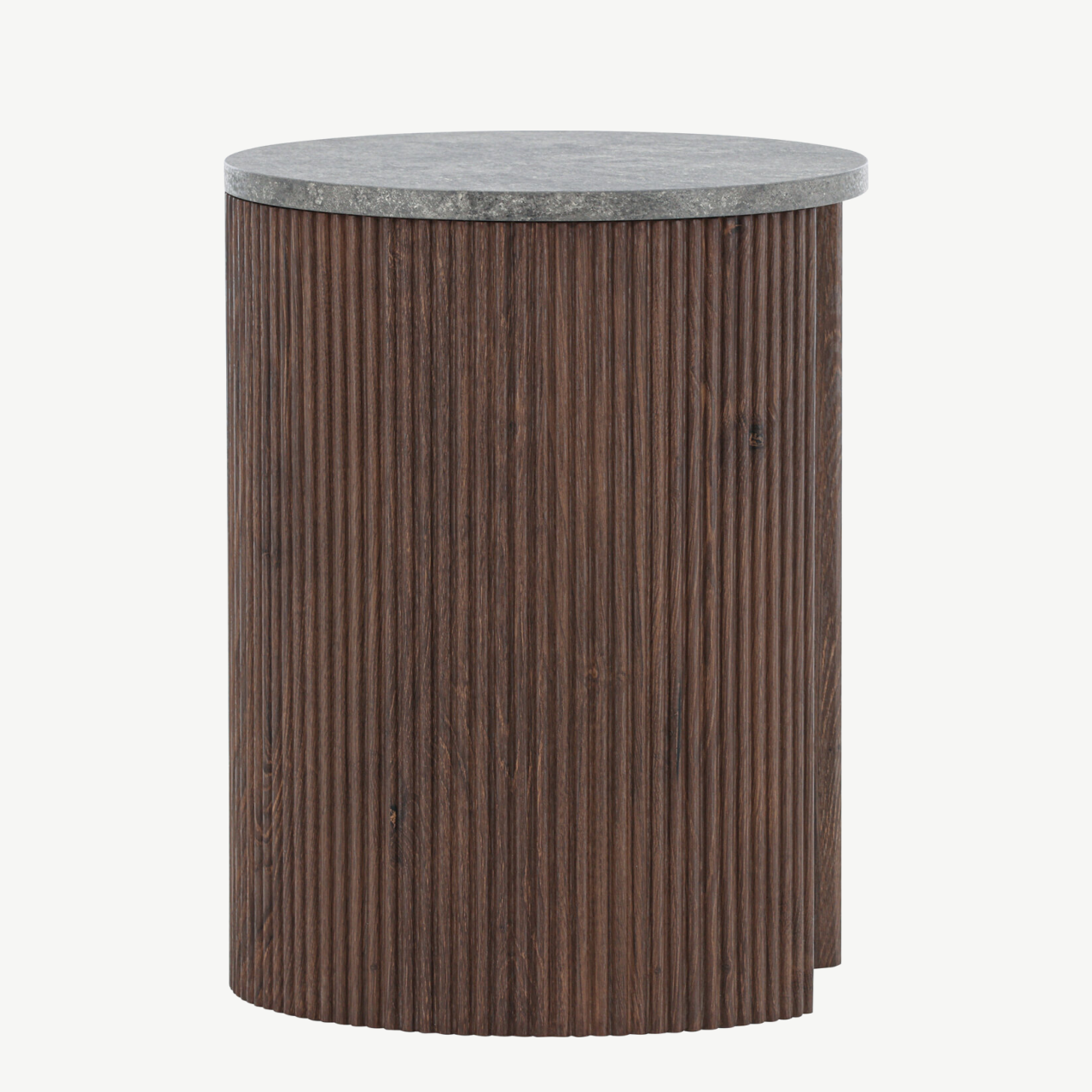 Mocha toonis MDF abilaud Bristol (ø40x52 cm, marmorimustriline pealisplaat) - 62054-125
