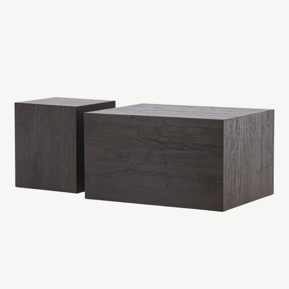 Mokkatooniga MDF-ist diivanilaua duo York (80×60 ja 40×40 cm), GR23957 – 2