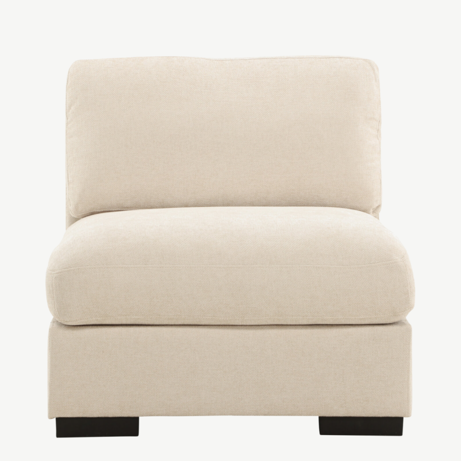 Mooduldiivani keskosa Salerno sarjast, beež polüester, mustad jalad, 62003-102 – 5