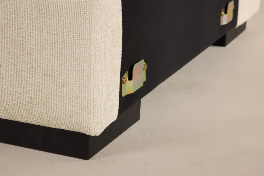 Mooduldiivani keskosa Salerno sarjast, beež polüester, mustad jalad, 62003-102 – 9