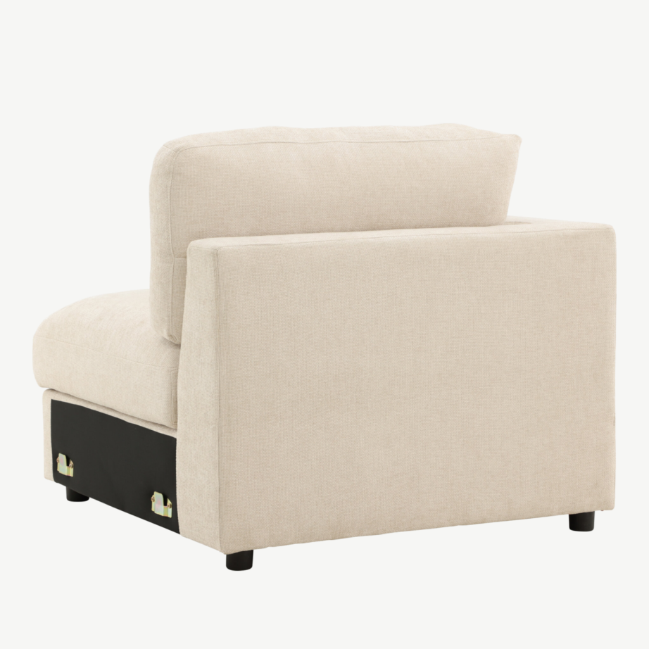 Mooduldiivani nurgamoodul Salerno (beež polüester, mustad jalad), 62004-102 – 6