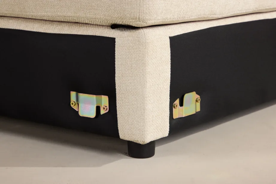 Mooduldiivani nurgamoodul Salerno (beež polüester, mustad jalad), 62004-102 – 9