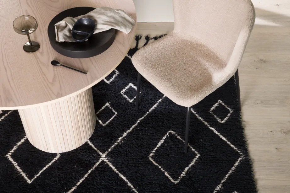 Must-valge geomeetrilise mustriga villavaip David 230×160 cm, 16095-108 – 6