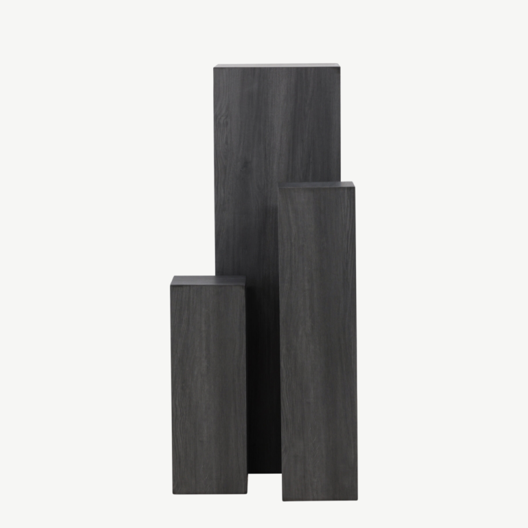 Must MDF Ramsvik postamentide komplekt, 3 eri kõrgust - GR24357