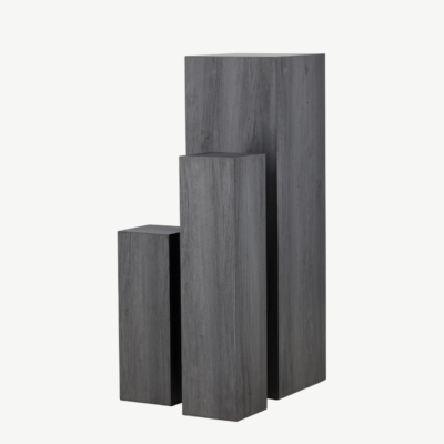 Must MDF Ramsvik postamentide komplekt, 3 eri kõrgust - GR24357