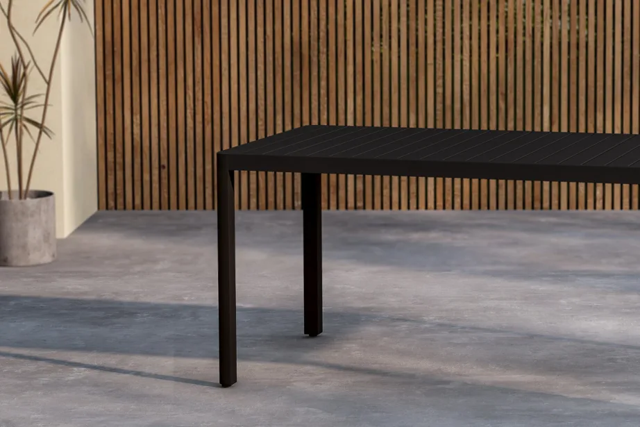 Must alumiiniumist ristkülikukujuline söögilaud Giardini 150×85 cm, 9793-100 – 9