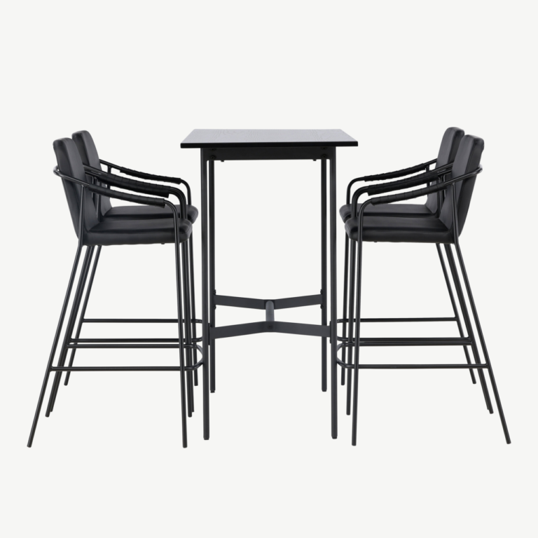 Must baarikomplekt Rax laud (MDF) ja Tvist baaritool (kunstnahk, teras) - GR23698