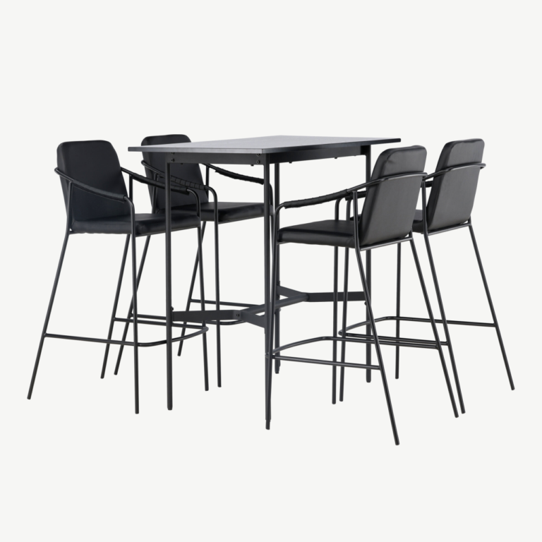 Must baarikomplekt Rax laud (MDF) ja Tvist baaritool (kunstnahk, teras) - GR23698
