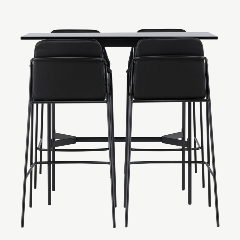Must baarikomplekt Rax laud (MDF) ja Tvist baaritool (kunstnahk, teras) - GR23698