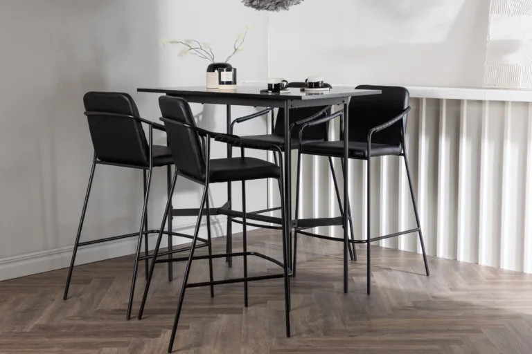 Must baarikomplekt Rax laud (MDF) ja Tvist baaritool (kunstnahk, teras) - GR23698