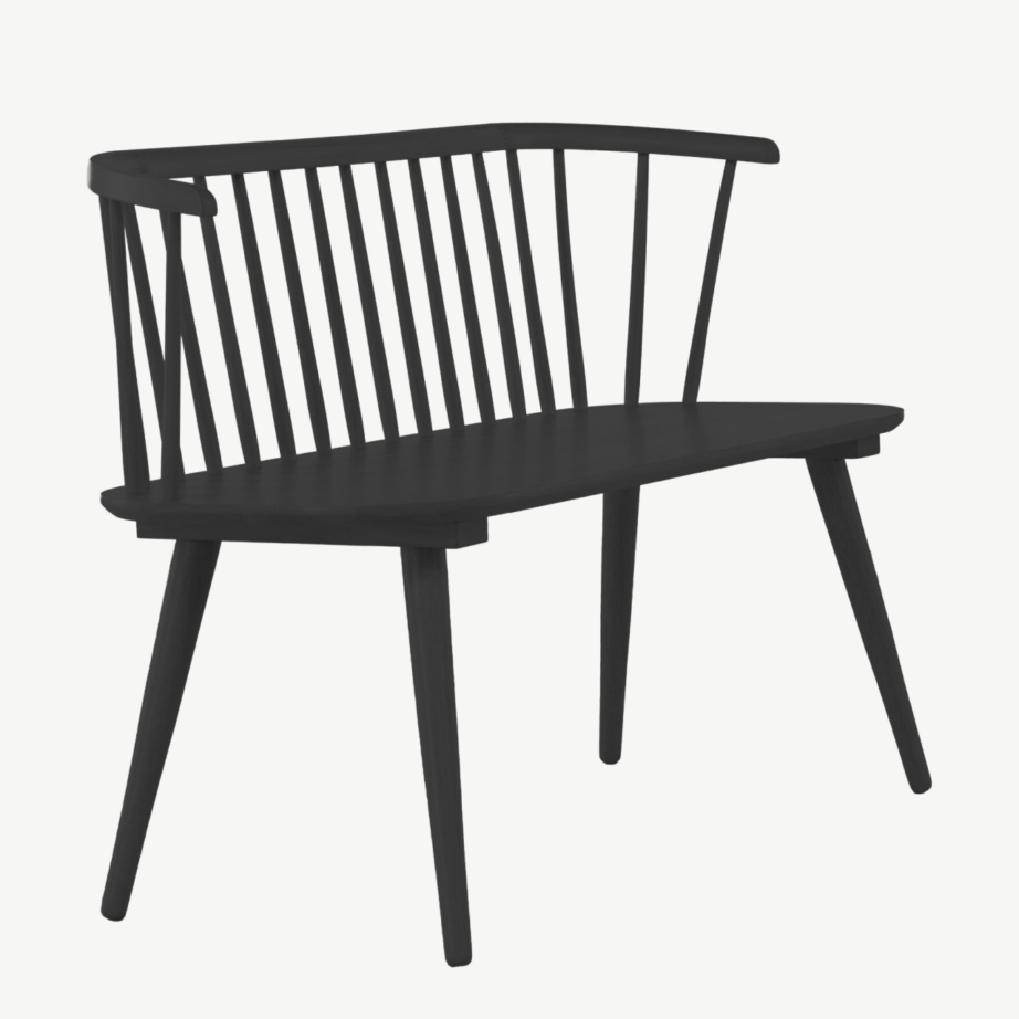 Must kummipuust söögidiivan Bobby, 120 cm, 16803-368 – 3