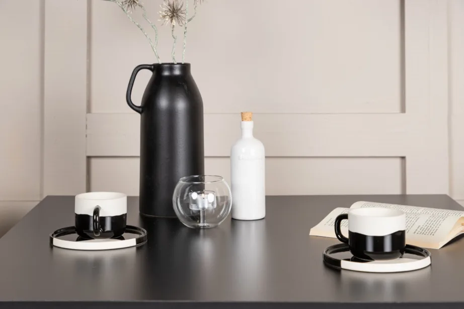 Must ristkülikukujuline söögilaua ja kahe tooliga komplekt Tempe-Baltimore (MDF, plast), GR22994 – 11