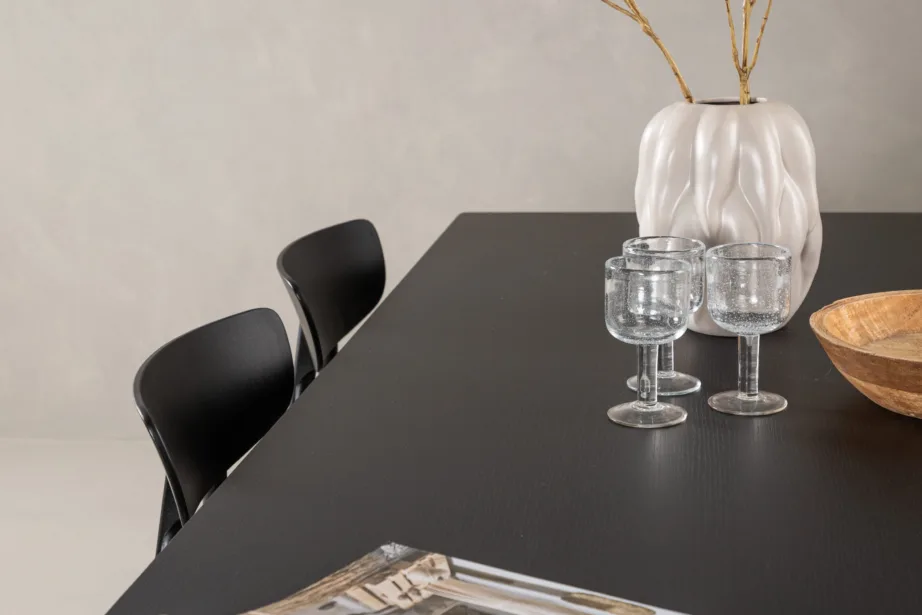 Must ristkülikukujuline söögilaud Vail kuue Ursholmen tooliga (MDF, plastik), GR22977 – 11