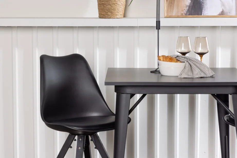 Must söögilauakomplekt Tempe lauaga ja Zeno tooliga (80×80 cm), GR23900 – 9