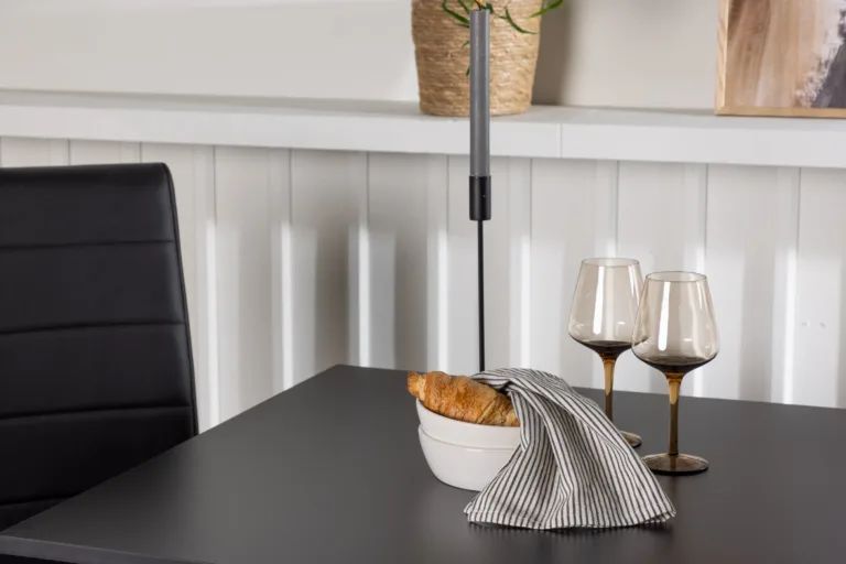 Must söögilaud Tempe ja Tempo tool (MDF, teras, PU) - GR23897