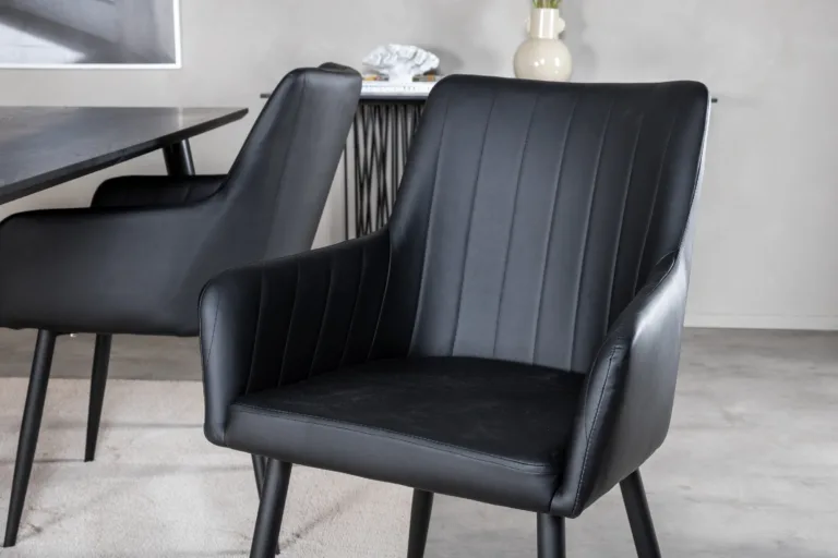 Must söögitoakomplekt Dipp – laud 180x90cm ja Comfort toolid (PU kattega) - GR24029