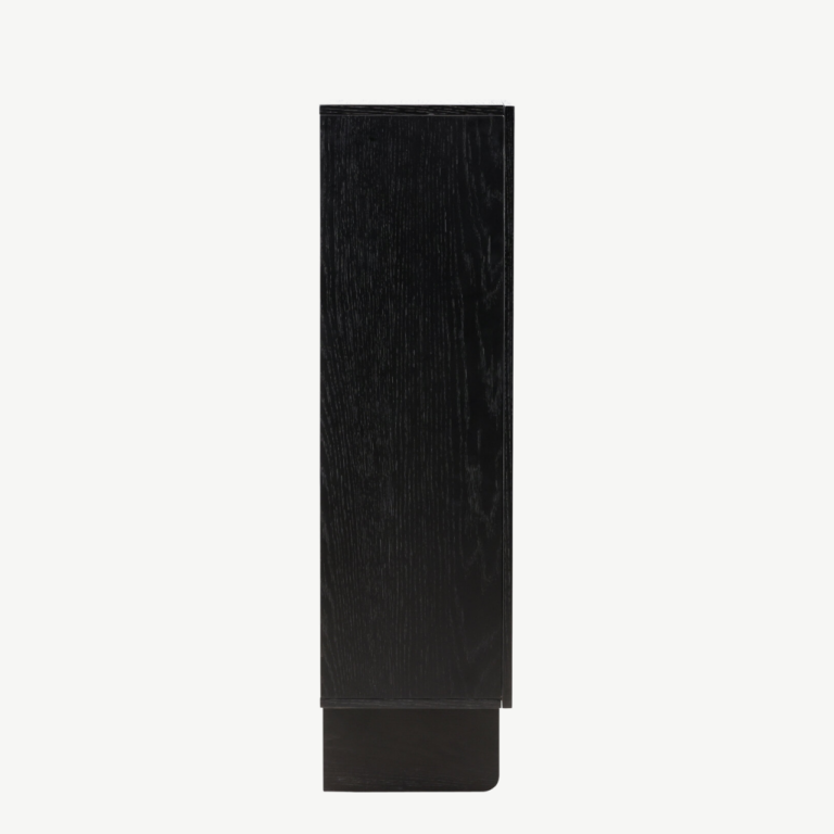 Musta lakitud MDF kapp Tyresö 80x110 cm - 61956-100