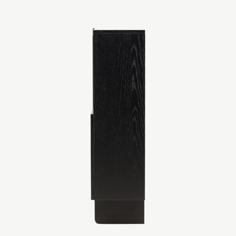 Musta lakitud MDF kapp Tyresö 80x110 cm - 61956-100