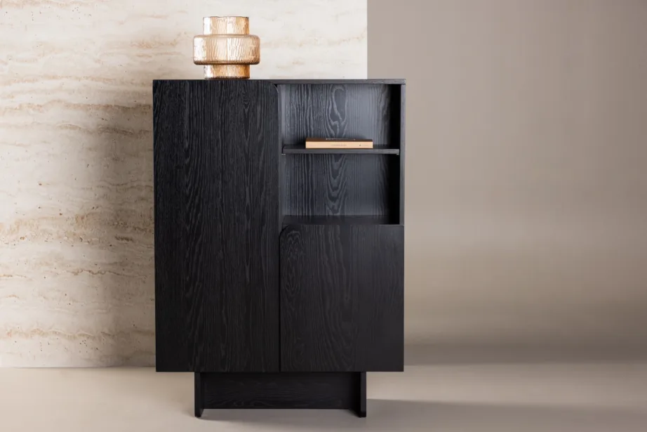 Must lakitud MDF kapp Tyresö 80×110 cm, 61956-100 – 9