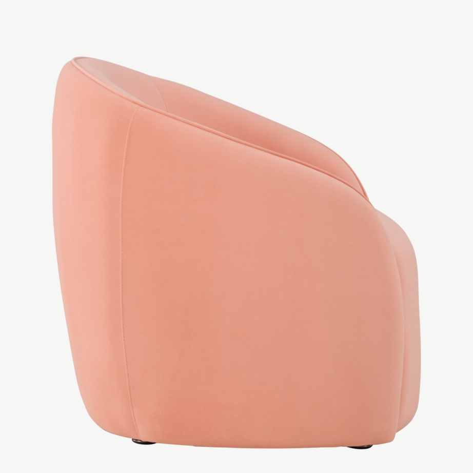 Neo virsikukarva tugitool, ümar kuju ja polüesterkangas, 62042-666 – 2