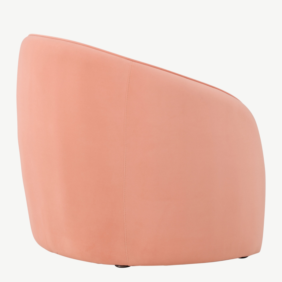 Neo virsikukarva tugitool, ümar kuju ja polüesterkangas, 62042-666 – 5