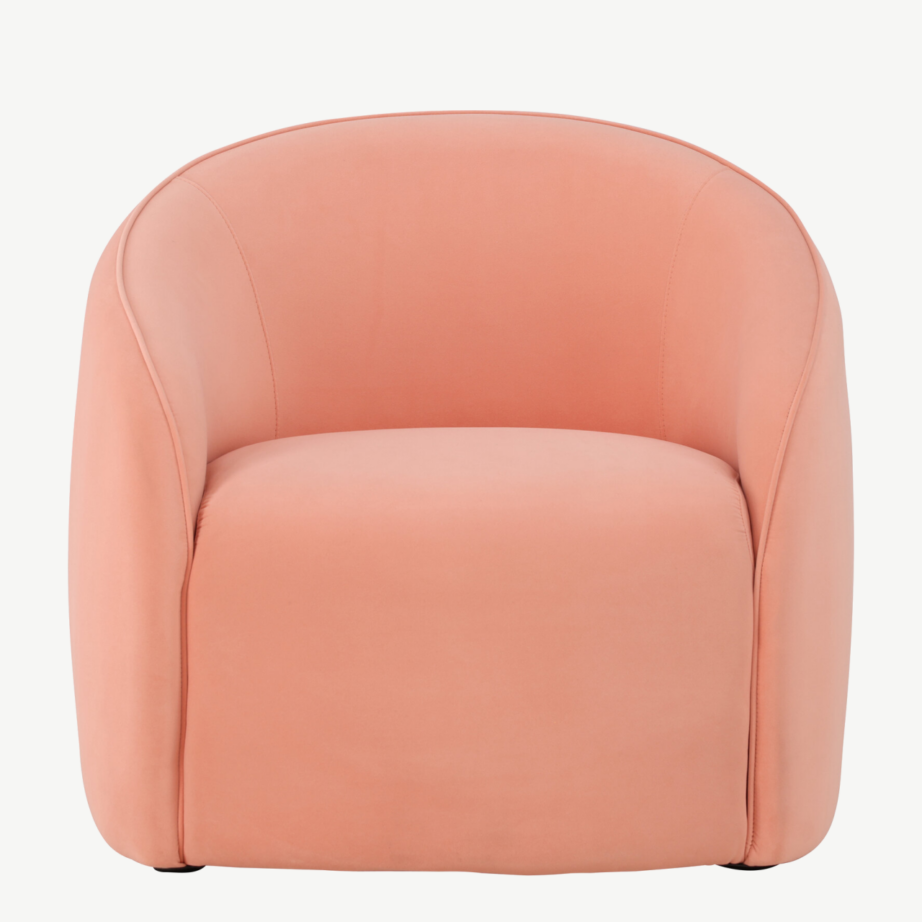 Neo virsikukarva tugitool, ümar kuju ja polüesterkangas, 62042-666 – 8