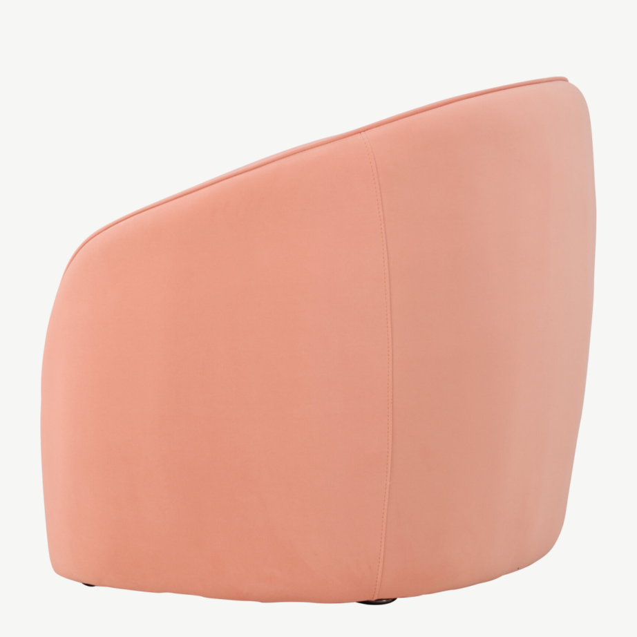 Neo virsikukarva tugitool, ümar kuju ja polüesterkangas, 62042-666 – 11