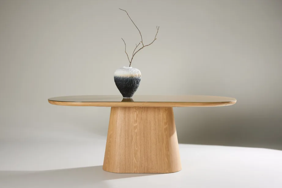 Ovaalne klaasplaadiga söögilaud Castor (loodus, 200×90 cm), 62035-111 – 16