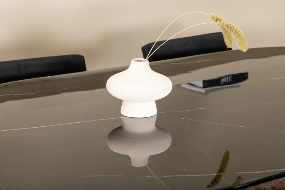 Ovaalne söögilauakomplekt Pillan (must marmorklaas, 4 musta velvetkattega tooli), GR22370 – 7