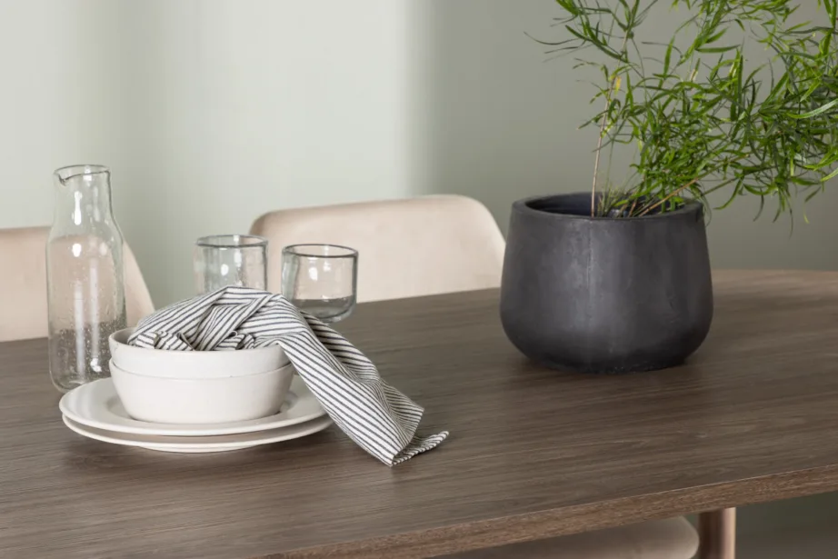 Ovaalne söögilaud Andy ja pruunid velvetkattega toolid Night (komplekt, MDF, 180×90 cm), GR23662 – 7