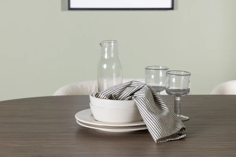 Ovaalne söögilaud Andy ja valged bukleetoolid Edina (MDF, metalljalad, 4 tooli), GR23668 – 7