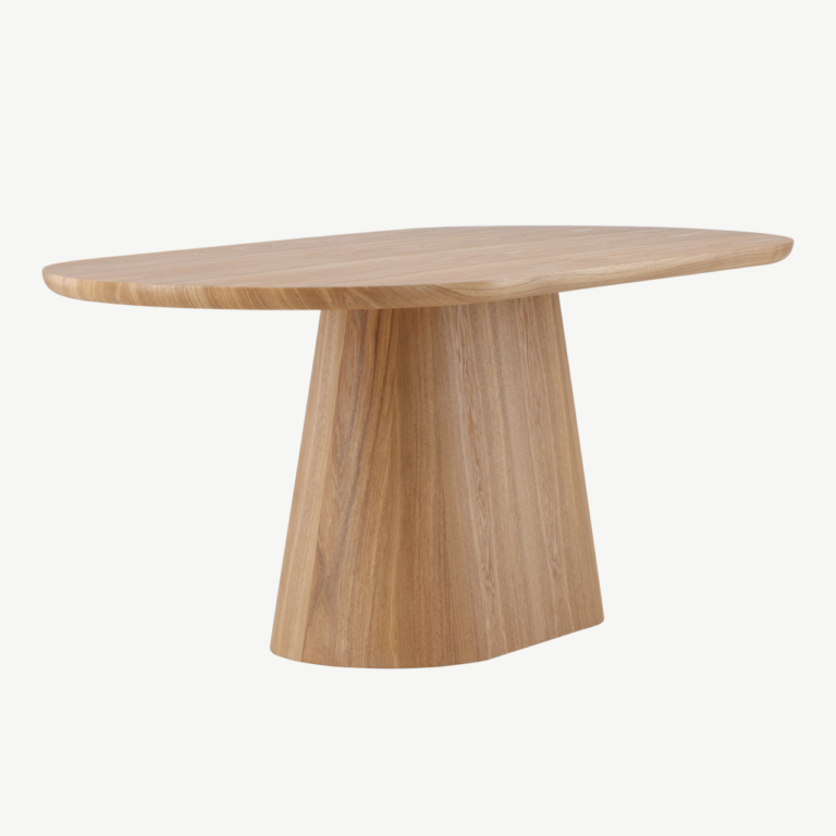 Ovaalne söögilaud Stjärnö (MDF, looduslik viimistlus, 200x90 cm) - 61939-107