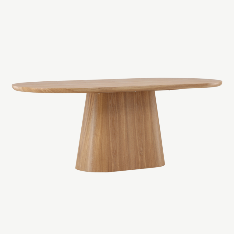 Ovaalne söögilaud Stjärnö (MDF, looduslik viimistlus, 200x90 cm) - 61939-107