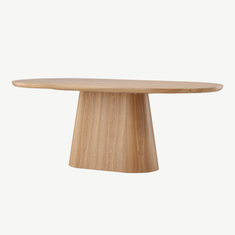 Ovaalne söögilaud Stjärnö (MDF, looduslik viimistlus, 200x90 cm) - 61939-107