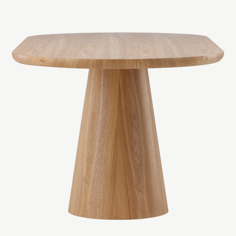 Ovaalne söögilaud Stjärnö (MDF, looduslik viimistlus, 200x90 cm) - 61939-107