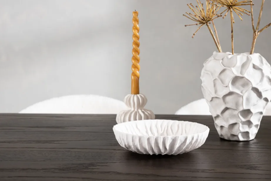 Ovaalne söögilaud Stone mokkapruun MDF, must metalljalg + valge buklee tool Chico, GR23037 – 11