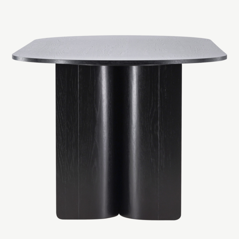 Ovaalne söögilaud Tyresö (must MDF, 220x100 cm) - 61953-100