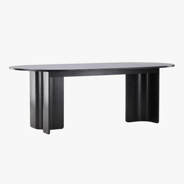 Ovaalne söögilaud Tyresö (must MDF, 220x100 cm) - 61953-100