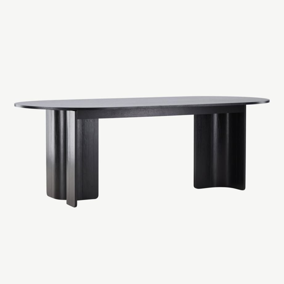 Ovaalne söögilaud Tyresö (must MDF, 220×100 cm), 61953-100 – 4