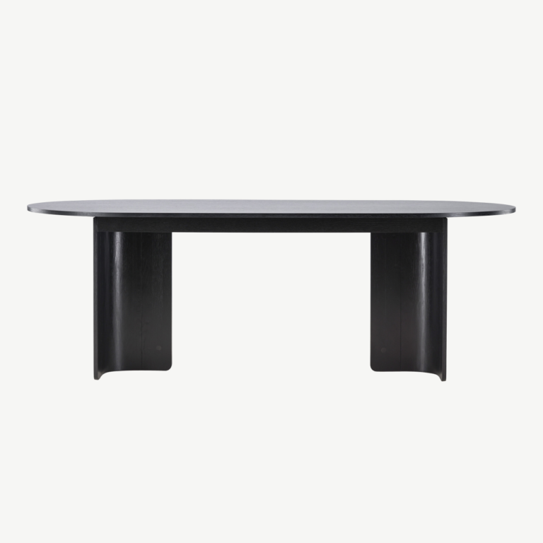 Ovaalne söögilaud Tyresö (must MDF, 220x100 cm) - 61953-100