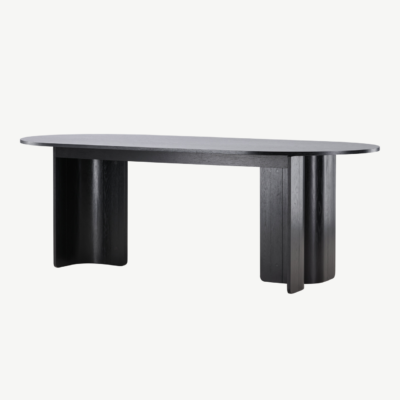 Ovaalne söögilaud Tyresö (must MDF, 220x100 cm) - 61953-100