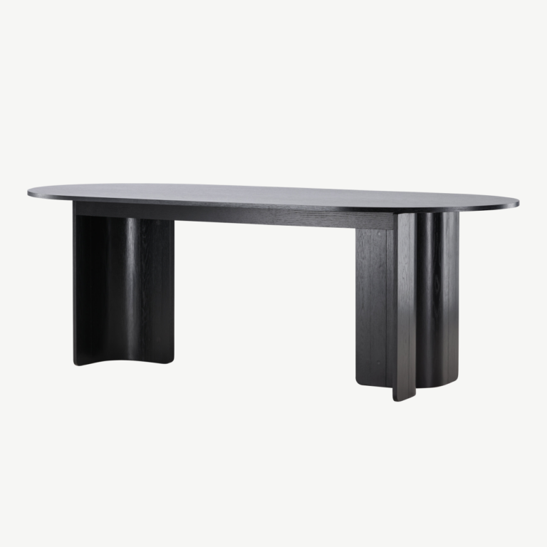 Ovaalne söögilaud Tyresö (must MDF, 220x100 cm) - 61953-100