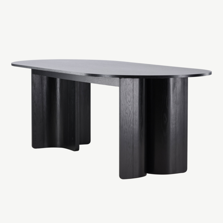 Ovaalne söögilaud Tyresö (must MDF, 220x100 cm) - 61953-100