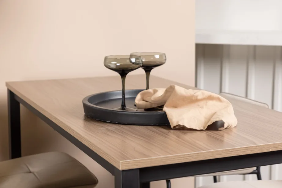 Pähklitoonis baarilaud Camden ja beežist mikrokiust baaritool Bisbee (4-le), GR23232 – 10